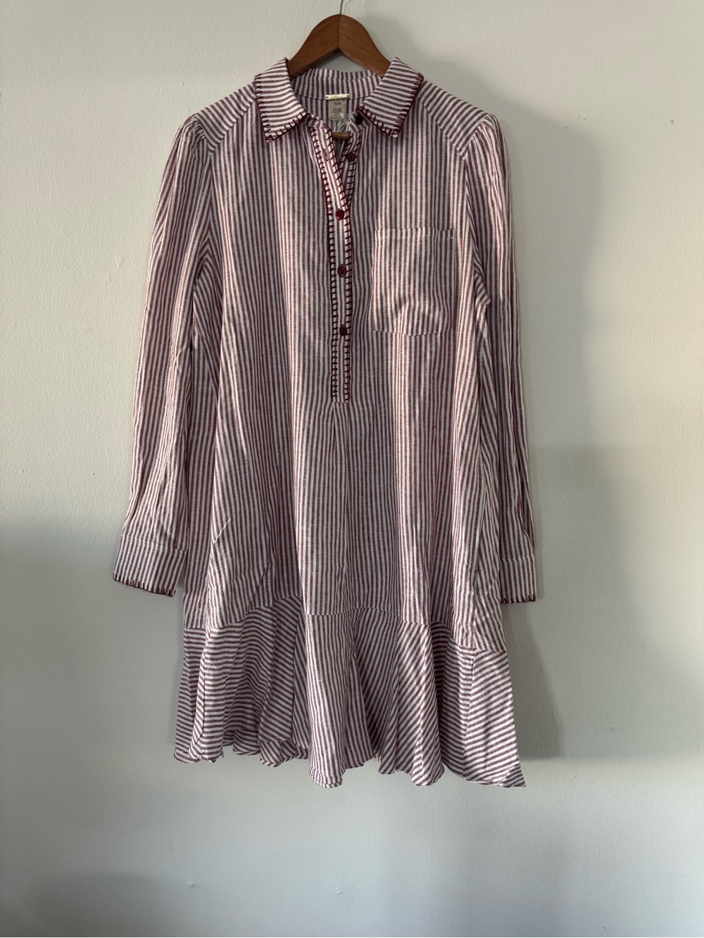 Magaschoni M Striped Mini Dress Linen Blend Coastal Old Money Quiet Luxury Fall